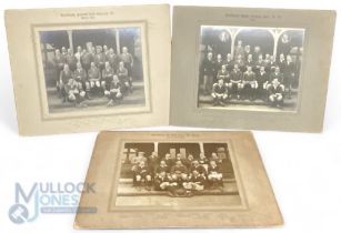 Three Blackheath Football Club sepia-toned black and white team line-ups the first from 1919-20,