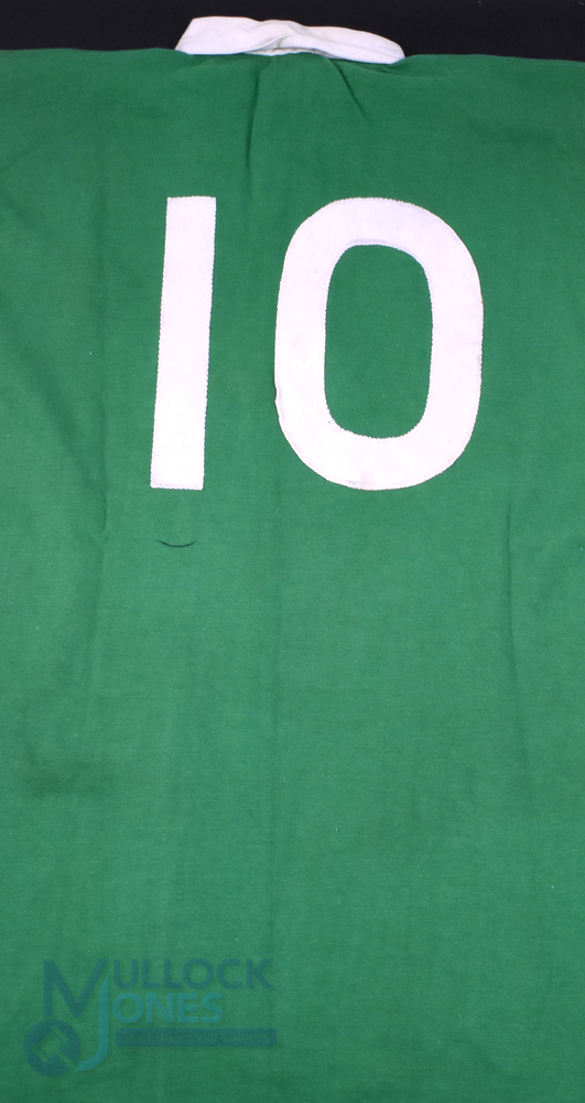 1980s WRU President's XV Green Matchworn Rugby Jersey: Green with special oval WRU President's XV - Image 3 of 3