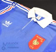 1993 France Franck Mesnel Blue Rugby Jersey: Attractive jersey from a very attractive on field