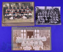 1908/1922/1955 Vintage Rugby Photographs Trio (3): Large, clear, clean, carefully cut-down mounted