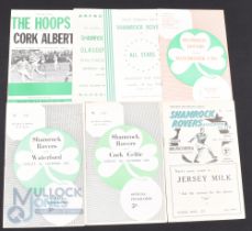 Selection of Shamrock Rovers home match programmes 1957/58 Drumcondra, 1959/60 Cork Celtic, 1960/