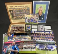 Large Collection of Leicester City autographed photographs - 3 complete teams from magazines 1970s