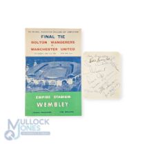 1958 Invitation Card (with autographs) from Borough of Stretford Town Council to local Councillor