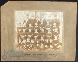 Machen Rugby Football Club Victorian sepia toned black and white photograph measuring 14 x 18in with