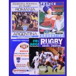 1982/92 Argentina in Europe Rugby Programmes (5): Some scarce stuff here: v Romania, Spain,