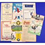 1948/49 Bolton Wanderers away match programmes to include Chelsea, Aston Villa (double issue