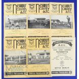 Shrewsbury Town away match programmes v Newport County 1951/52, 1952/53, 1953/54, 1954/1955, 1955/56