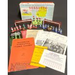 1957-58 Subbuteo Table Soccer illustrated box Combination Edition containing 2 teams in celluloid,