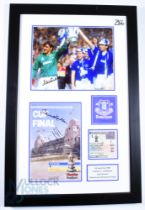 15 ½" x 24" Framed and glazed montage of the 1984 FAC final Everton v Watford; has Everton
