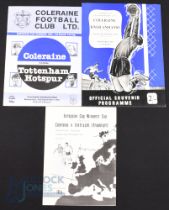 Coleraine home match programmes 1965/66 European Cup Winners v Dynamo Kiev 2 September 1965 at the