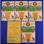 1953/54 Wolverhampton Wanderers home match reserve programmes v Newcastle Utd, Bolton Wanderers,