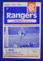 1970/71 Ibrox Disaster match programme Rangers v Celtic Scottish League Div. 1 2 January 1971; minor
