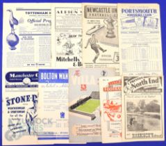 1951/52 Wolverhampton Wanderers away match programmes v Manchester City, Portsmouth, Newcastle