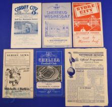 1952/53 Wolverhampton Wanderers away match programmes to include Cardiff City, Sheffield