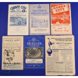 1952/53 Wolverhampton Wanderers away match programmes to include Cardiff City, Sheffield