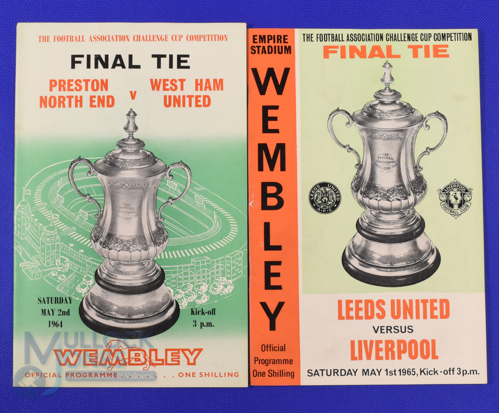1964 FAC final West Ham Utd v Preston NE 2nd May 1964; 1965 FAC final Liverpool v Leeds Utd 1 May