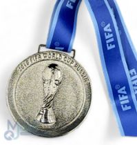 Russia 2018 FIFA World Cup Medal with blue neck ribbon