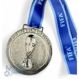 Russia 2018 FIFA World Cup Medal with blue neck ribbon