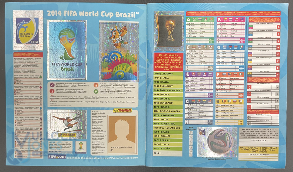 Panini FIFA World Cup Soccer Stars Brasil 2014 Sticker Album complete with Poster and 9 sets of - Image 3 of 6