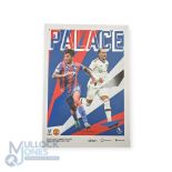 2022/2023 POSTPONED Premier League Crystal Palace v Manchester Utd. match programme dated 11