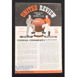 1952/53 Manchester Utd v Tottenham Hotspur Div. 1 match programme 25 March 1953, 4 page, scarce