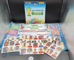 Panini FIFA World Cup Soccer Stars Brasil 2014 Sticker Album complete with Poster and 9 sets of