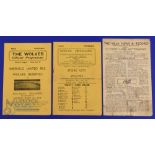 Wolverhampton Wanderers home reserve match programmes 1945/46 Sheffield Utd (2 March 1946), 1946/