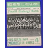 1955/56 Hibernian v Manchester Utd friendly match programme 19 September 1955; fair/good. (1)