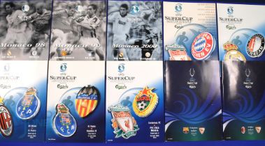 UEFA Super Cup finals 1998 Real Madrid v Chelsea, 1999 Manchester Utd v Lazio, 2000 Real Madrid v