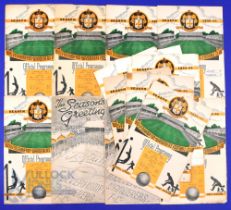 1950/51 Wolverhampton Wanderers home match programmes v Derby County, Bolton Wanderers,