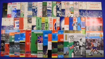 Collection of England international match programmes homes unless otherwise stated, to include