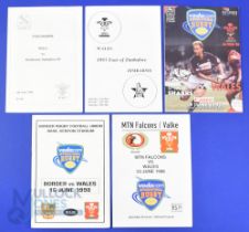 1990-1998 Wales in Africa Rugby Programmes (5): 1990 in Namibia, Northerns Invitation XV, scarce;