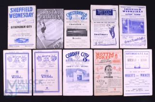 Selection of football programmes to include 1946/47 Sheffield Wednesday v Birmingham City, 1947/48