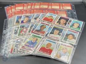 A & BC Bubble Gum Cards - 1972 Football cards Orange/Red Backs 1-109 and 110-219 in plastic pages