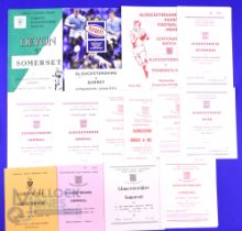 1956-99 Gloucestershire v All-Comers Rugby Programmes (14): v Cornwall 62, 64, 72 and 78(2); v Devon