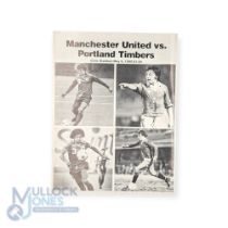 1980 Tour Match Football Programme, Portland Timbers v Manchester United at Civic Stadium, Oregon,