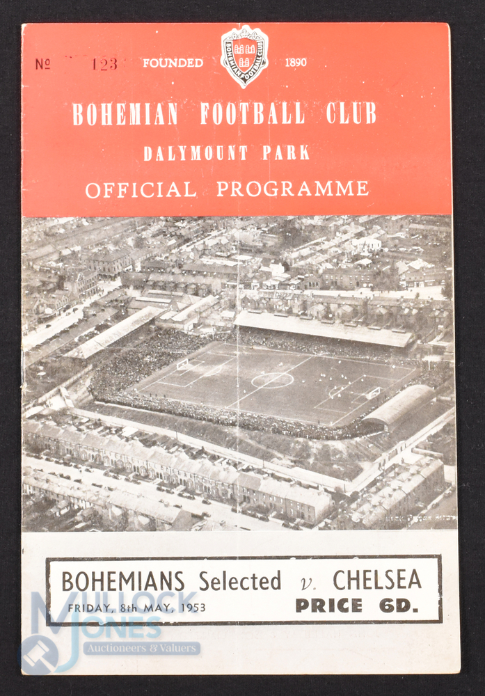 1952/53 Bohemians (Select XI including Stan Matthews & Ernie Taylor) v Chelsea friendly match