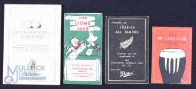 1959-2005 B Lions and All Blacks Itineraries etc (4): Small cards for the All Blacks of 1953-4,