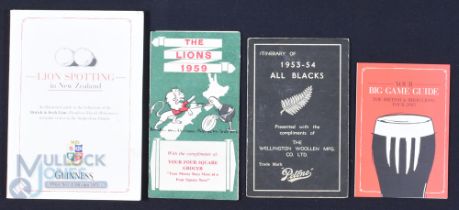 1959-2005 B Lions and All Blacks Itineraries etc (4): Small cards for the All Blacks of 1953-4,