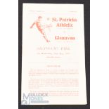 1958/59 North v South Irish Cup Winners St Patricks Athletic (FAI Cup Winners) v Glenavon (IFA Cup