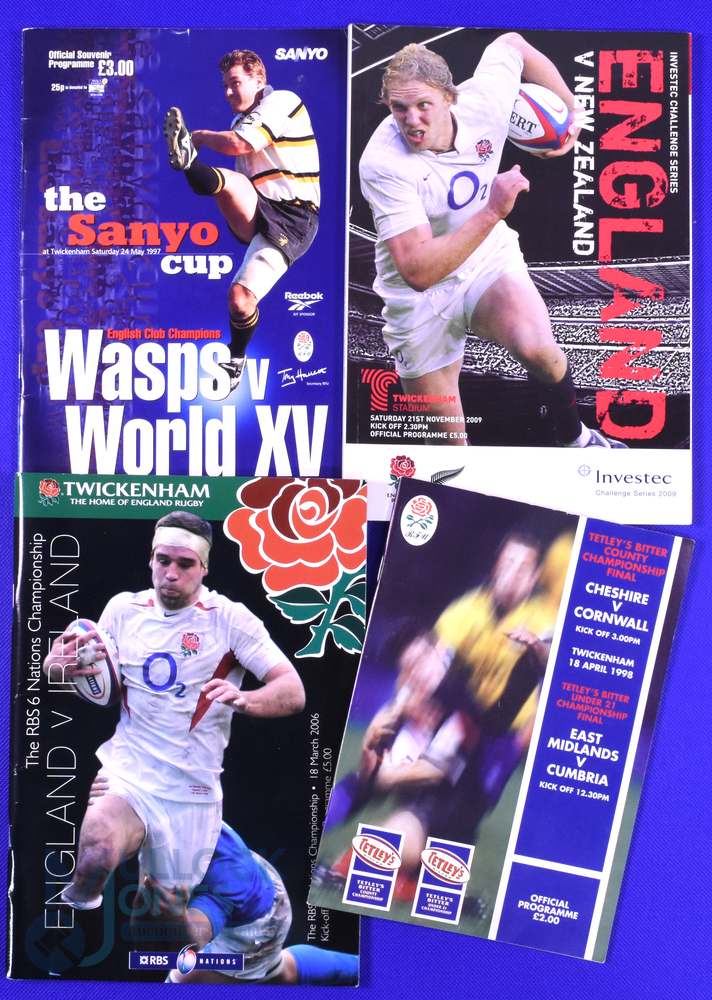 1997-2009 English Interest Rugby Programmes/Ticket (4): County Championship Finals, 1998, Cheshire v