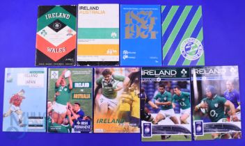 1966-2012 Irish Home Rugby Programmes (9): Issues v all the other 5/6 Nations except England, inc