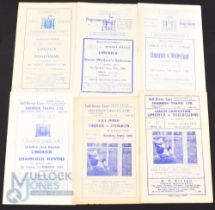 Selection of Limerick home match programmes v 1955/56 Shelbourne, 1956/57 Evergreen (LOI Shield),
