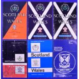 1957-1973 Scottish Home Rugby Programmes (6): v Wales 1957, 59, 61, 69 and 1971 (Wales Grand Slam)