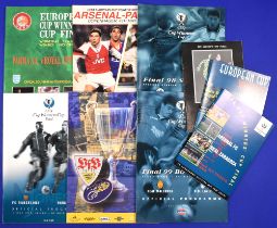 Selection of European Cup Winners Cup finals to include programmes 1992 AS Monaco v Werder Bremen (