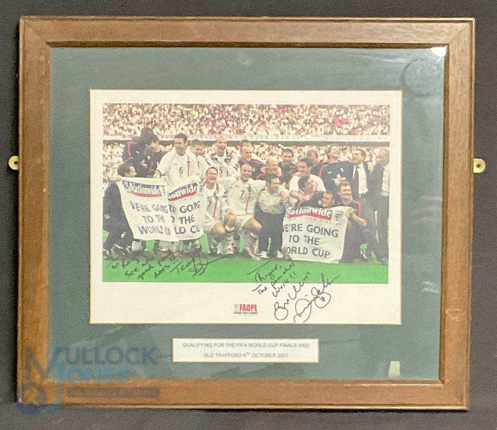 England Team photograph Qualifying for the FIFA World Cup Finals 2002 Old Trafford 6th October