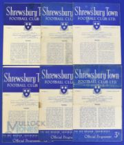 1951/52 Shrewsbury Town Div. 3 (South) home match programmes v Plymouth Argyle (champions), Leyton