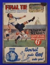 1932 FA Cup Final Arsenal v Newcastle Utd match programme at Wembley; staples good, overall fair/