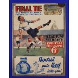 1932 FA Cup Final Arsenal v Newcastle Utd match programme at Wembley; staples good, overall fair/