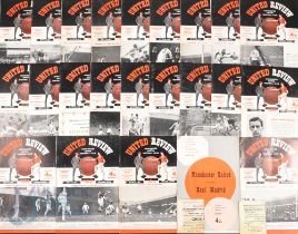 1959/60 Manchester Utd complete league season homes (21) plus Real Madrid (friendly) + ticket,